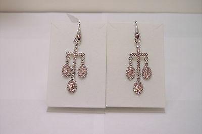 orecchini in 925 con croce e madonnina