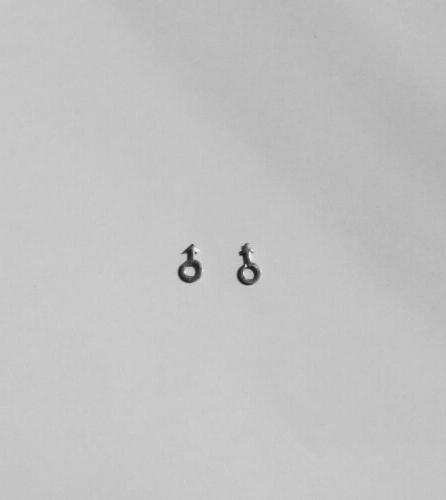 orecchini in acciaio chirurgico simbolo femminile e