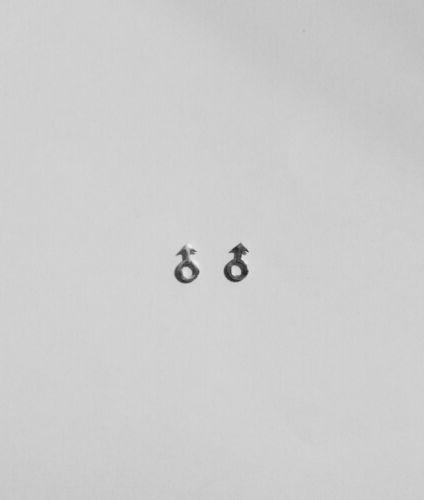 orecchini in acciaio chirurgico simbolo maschile