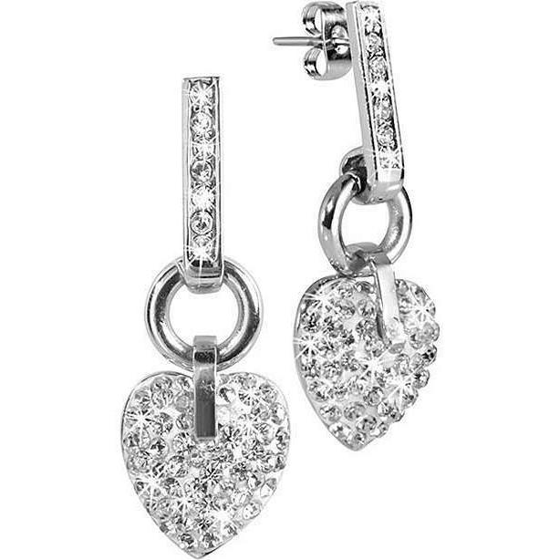 orecchini in acciaio e cuori strass srn07
