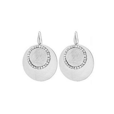 orecchini in acciaio lucido e satinato con