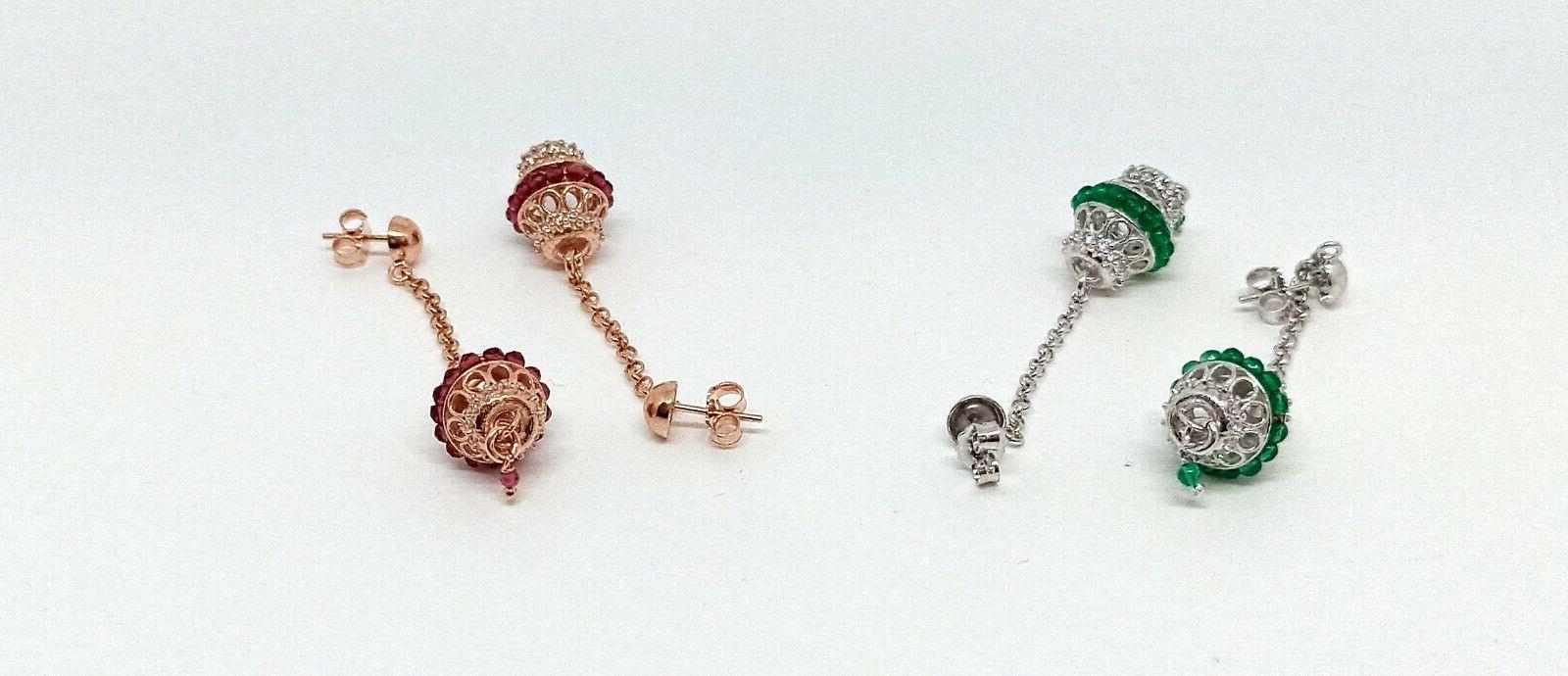 orecchini in arg 925 pendenti catena e