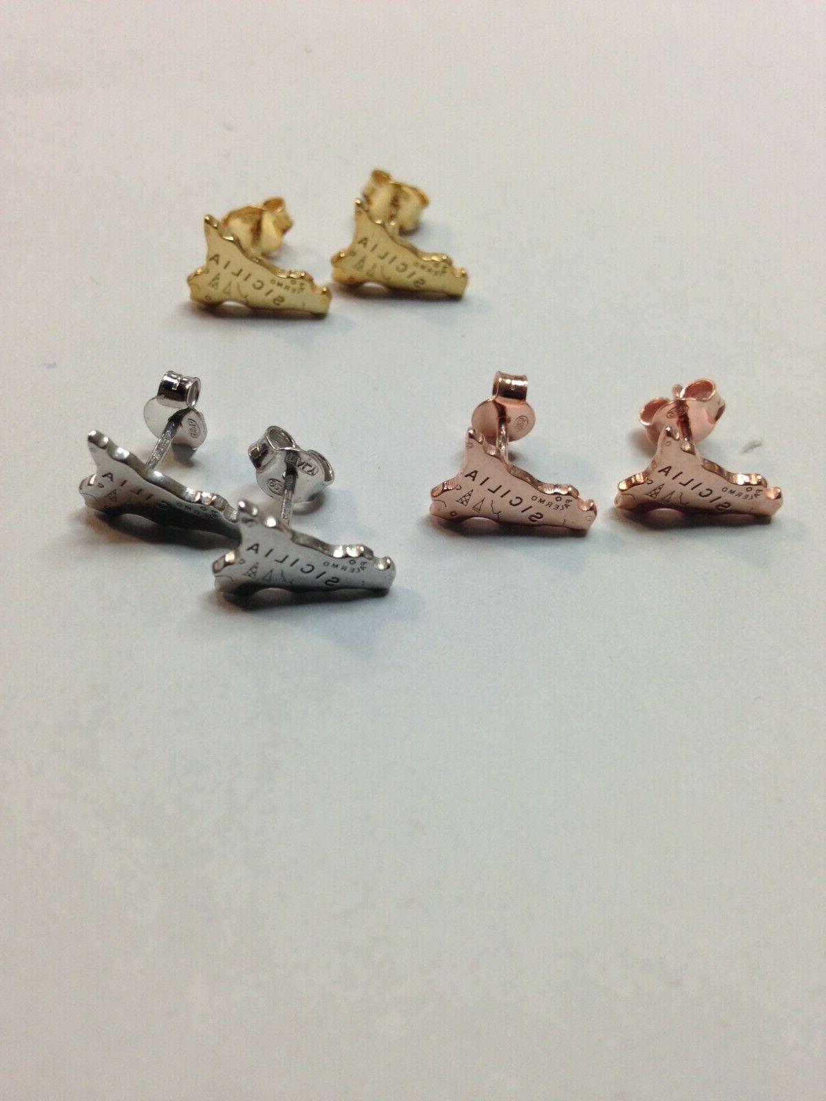 orecchini in arg 925 sicilia liscio piatto