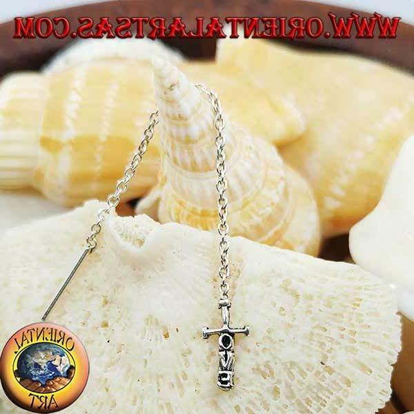 orecchini in argento 925 a catenina con