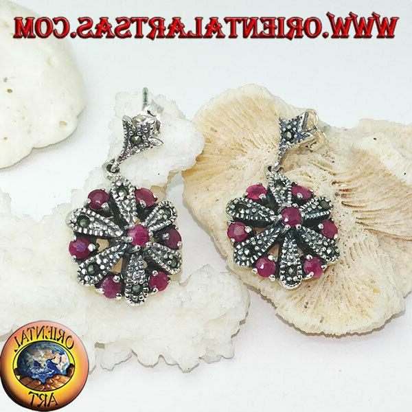 orecchini in argento 925 a margherita con