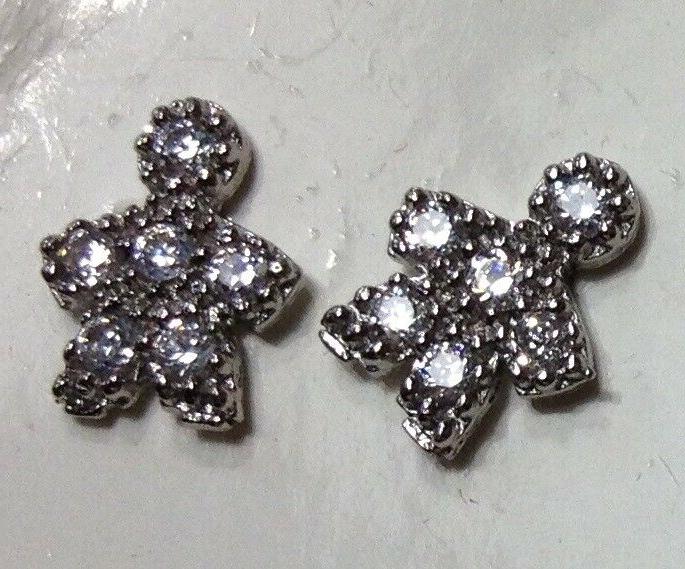 orecchini in argento 925 bimbo con zirconi