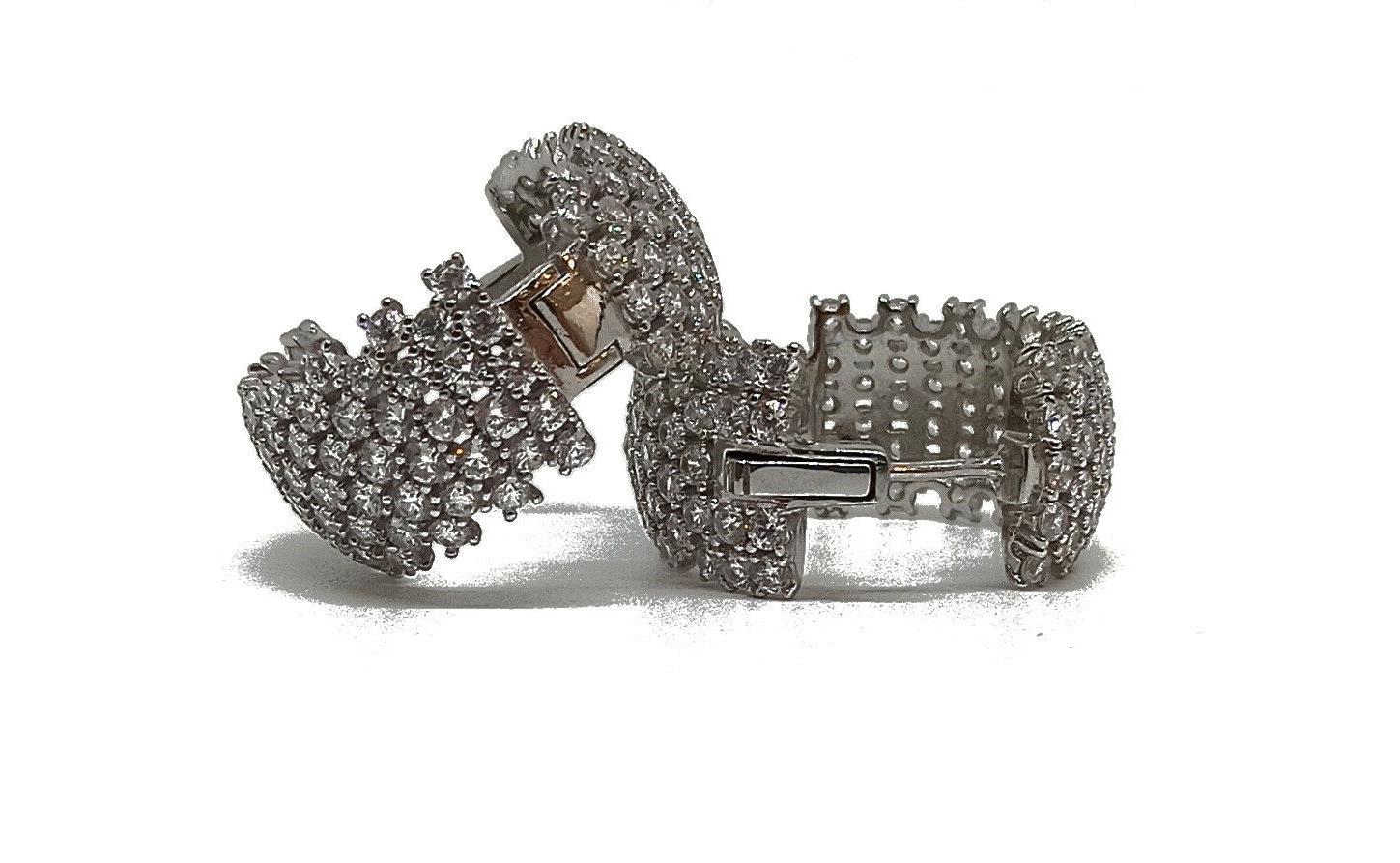 orecchini in argento 925 cerchi 5 file