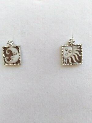 orecchini in argento 925 con cameo inciso