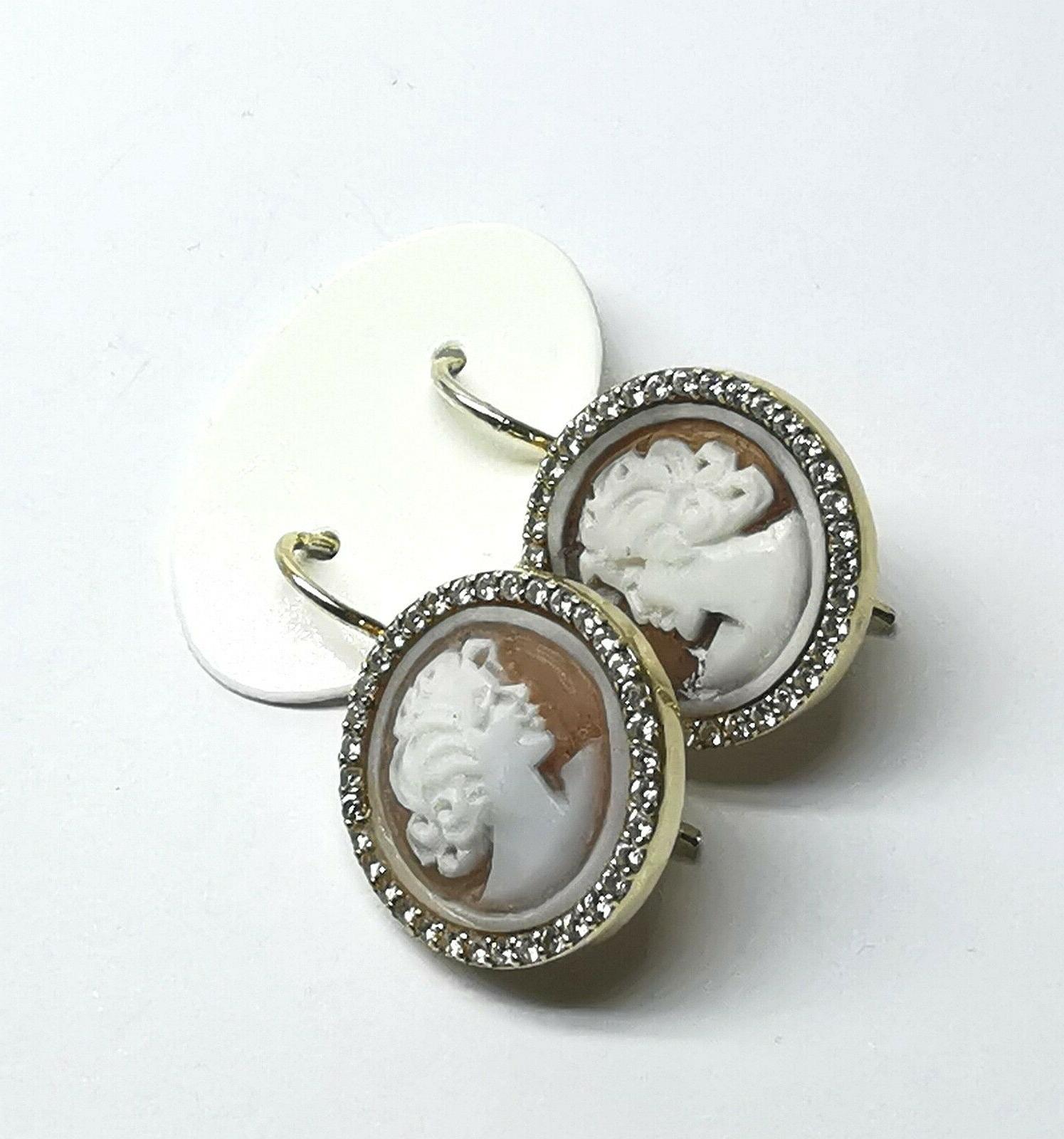 orecchini in argento 925 con cammeo sardonico