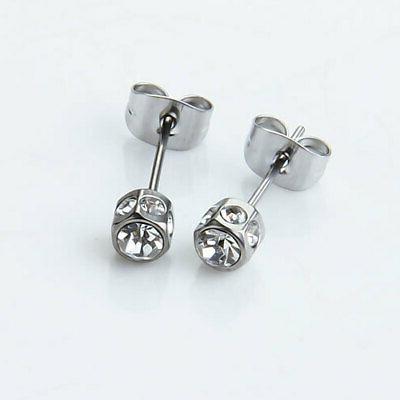 orecchini in argento 925 con diamante strass