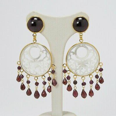 orecchini in argento 925 con granato e