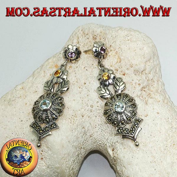 orecchini in argento 925 con tre fiori