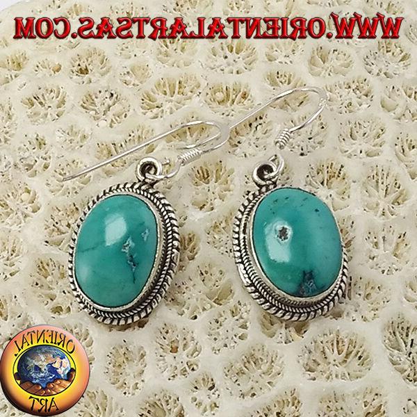 orecchini in argento 925 con turchese naturale
