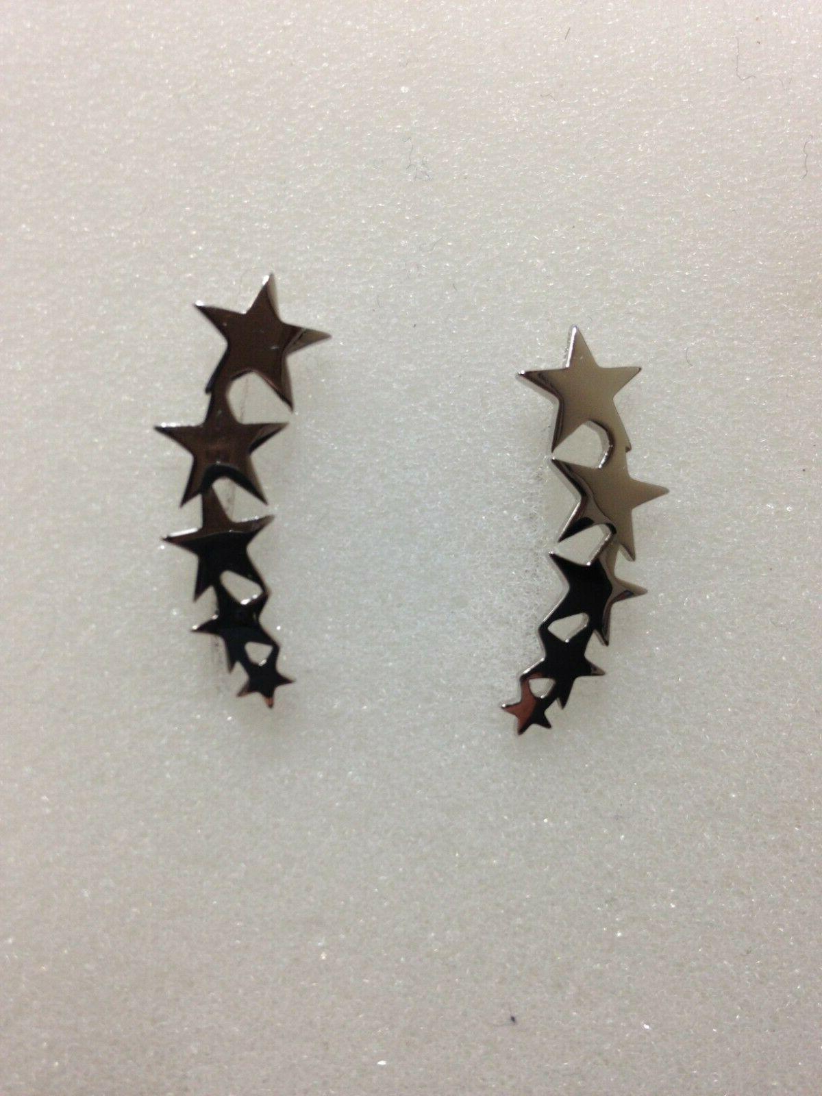 orecchini in argento 925 earcuff stelle lisce