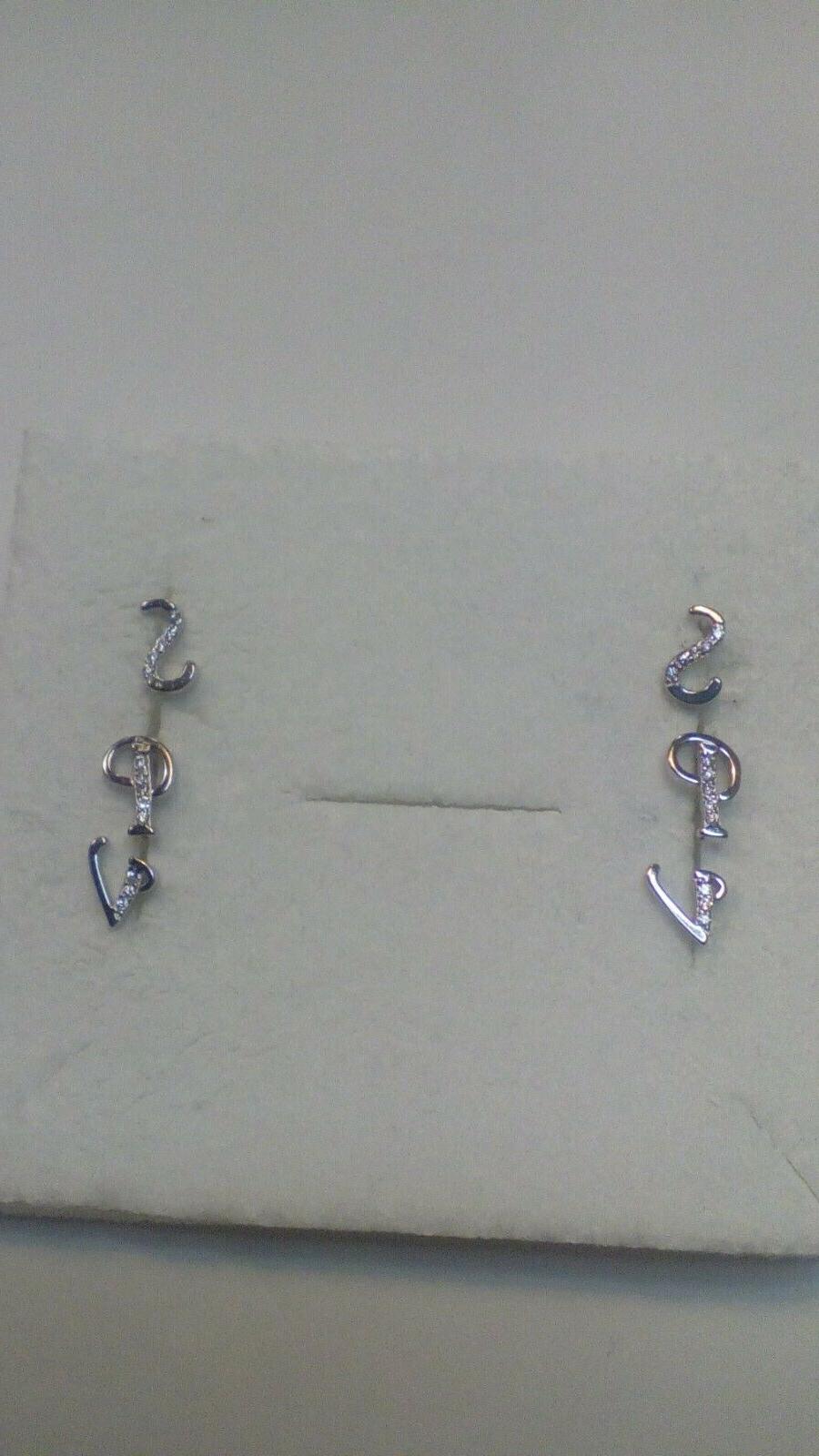 orecchini in argento 925 iniziali assortite con