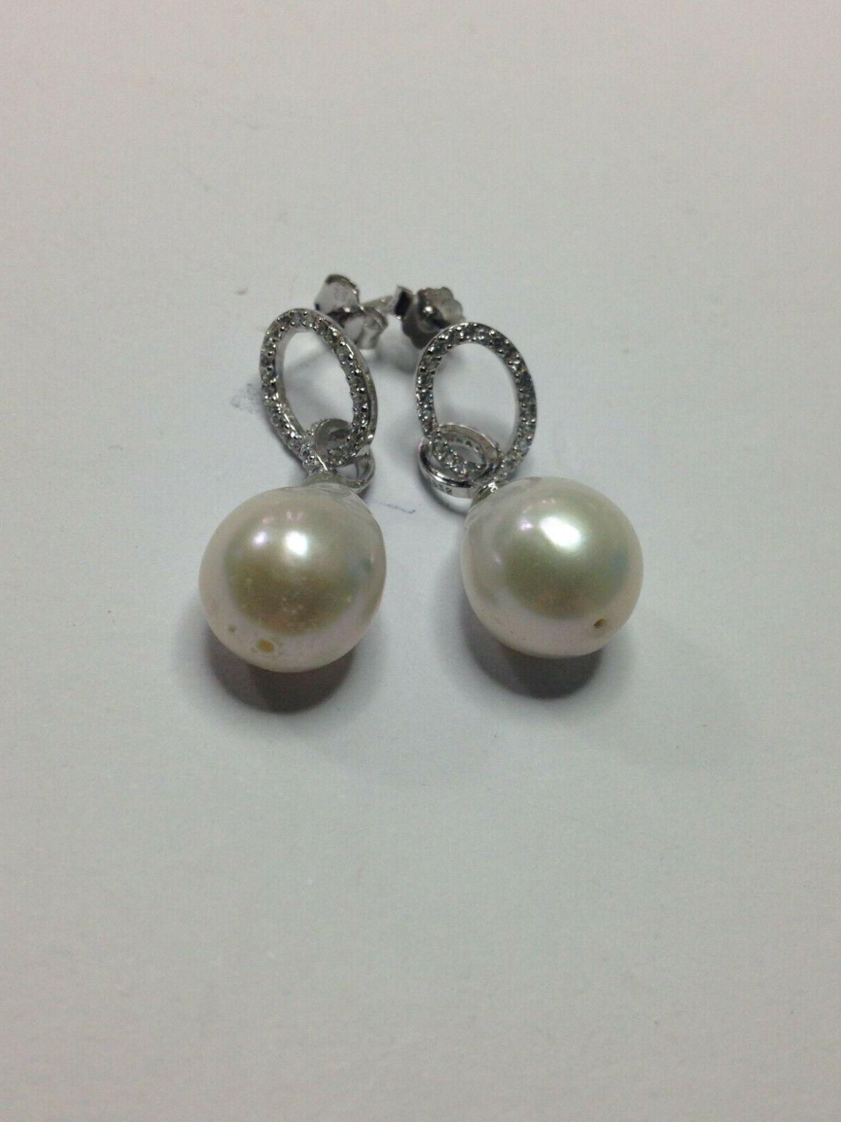orecchini in argento 925 ovali con zirconi