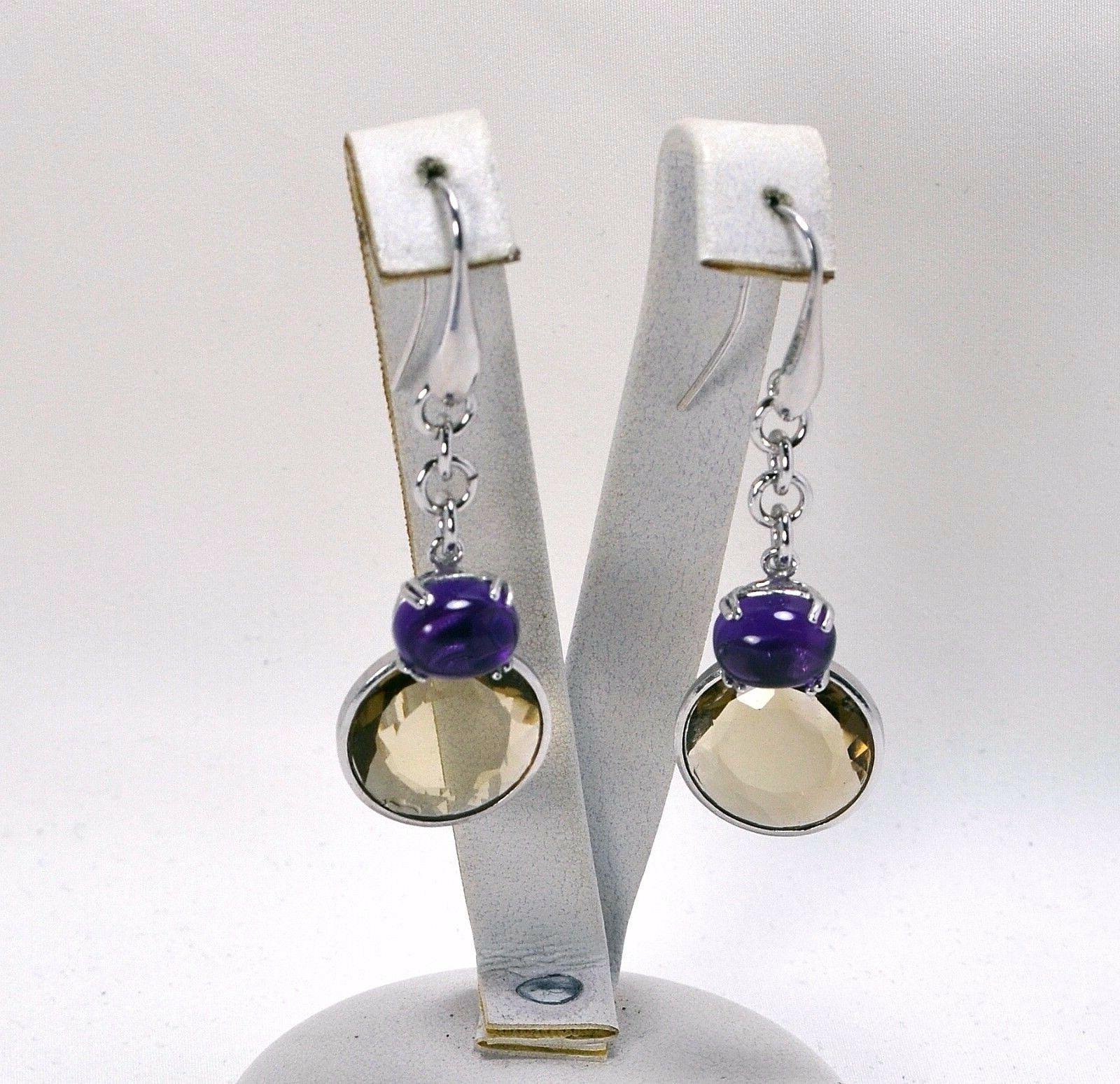 orecchini in argento 925 pendenti con quarzo