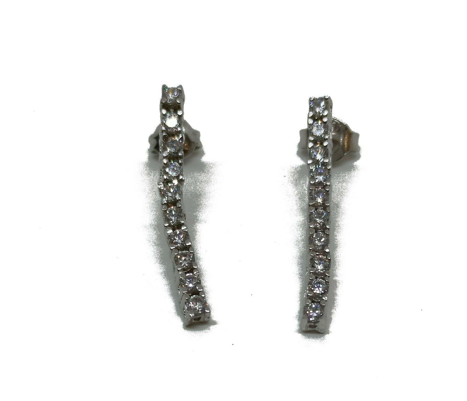 orecchini in argento 925 tennis zirconi 4