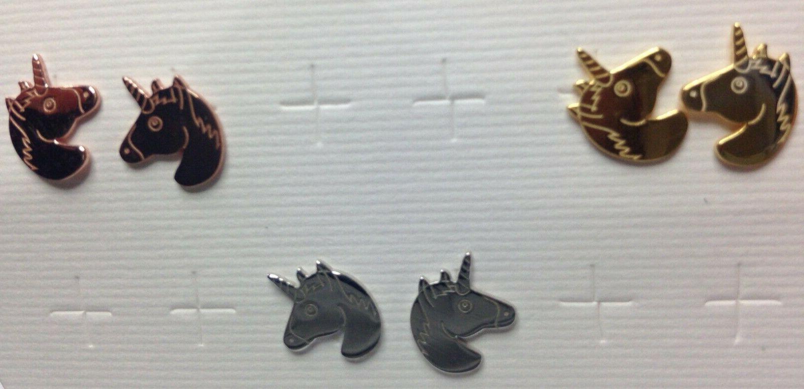 orecchini in argento 925 unicorno liscio piatto