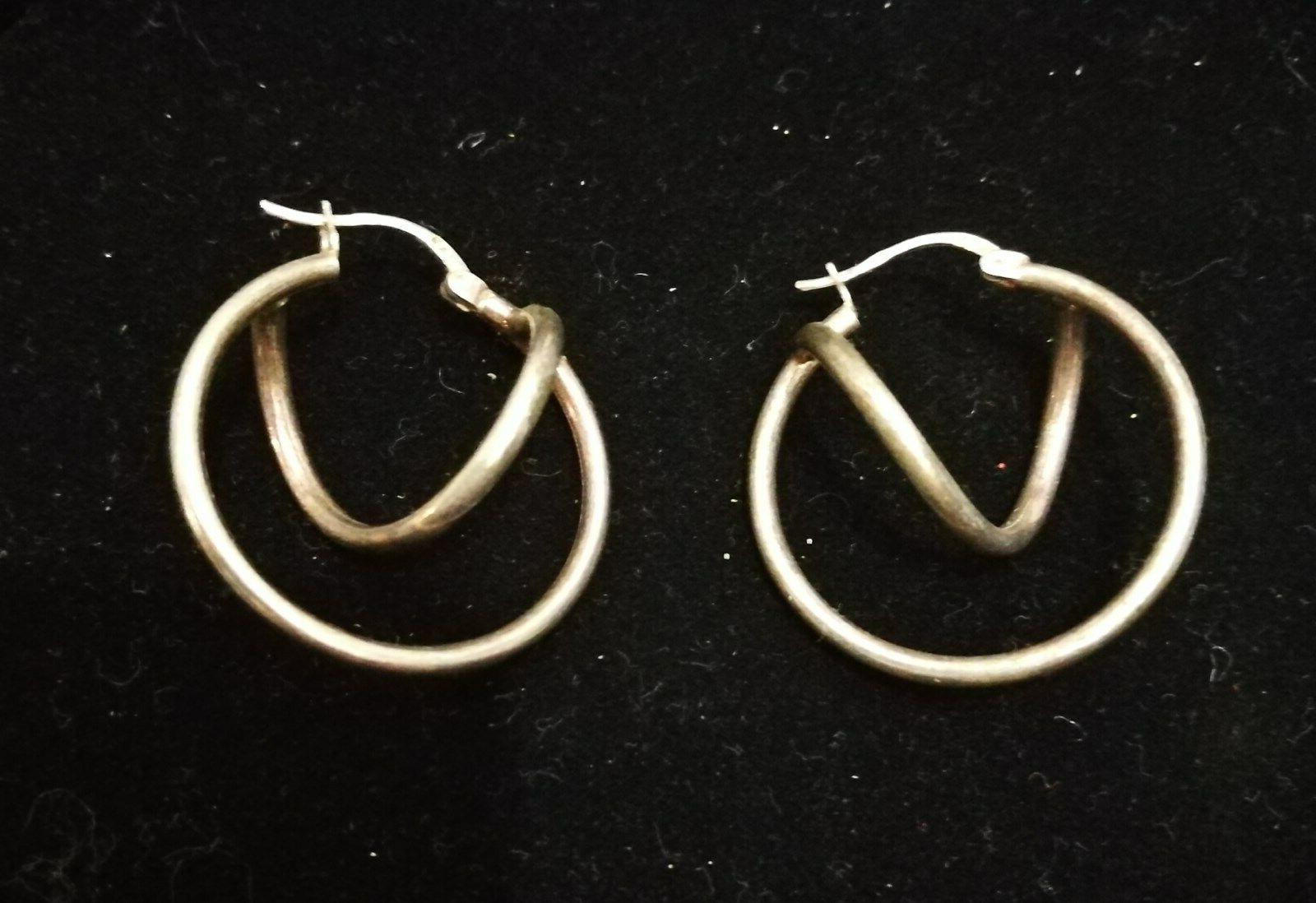 orecchini in argento cerchi vintage 3 x