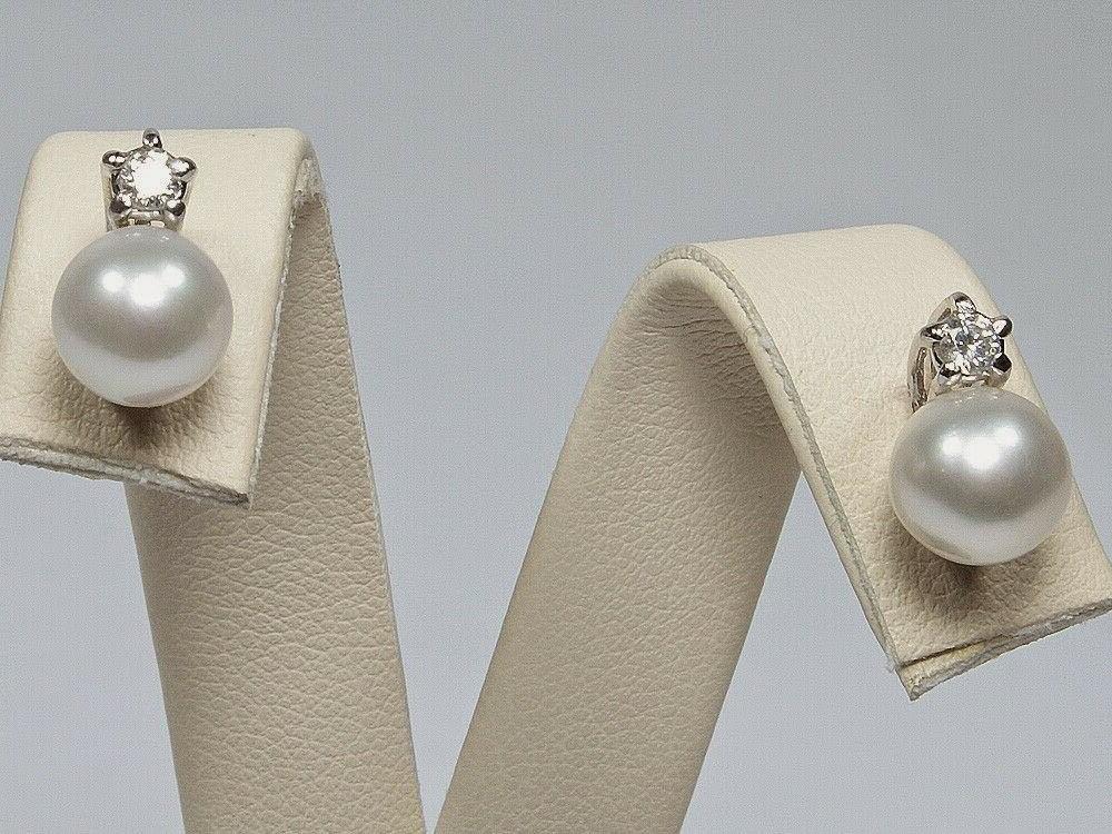 orecchini in argento con perle naturali e