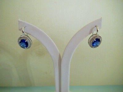 orecchini in argento con quarzite blu