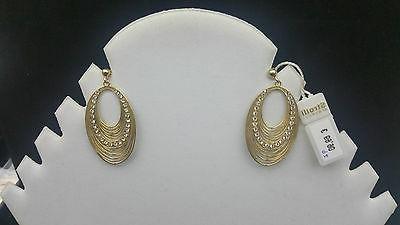 orecchini in argento dorato con strass offerta