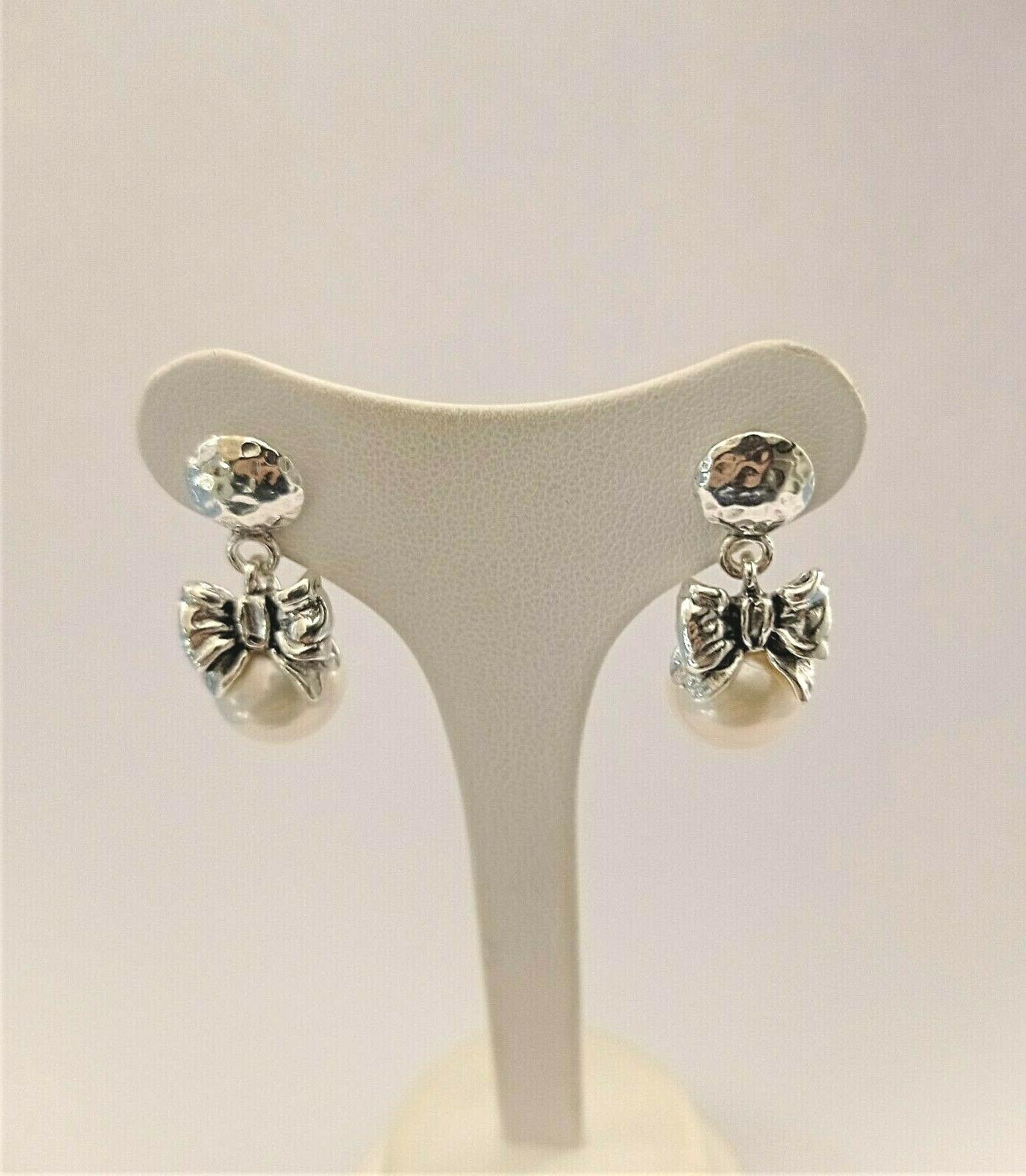 orecchini in argento drops fiocco perla art