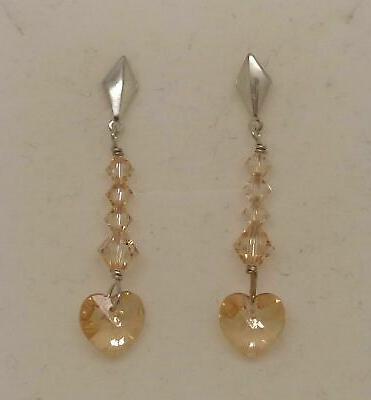 orecchini in argento e swarovski pendenti a