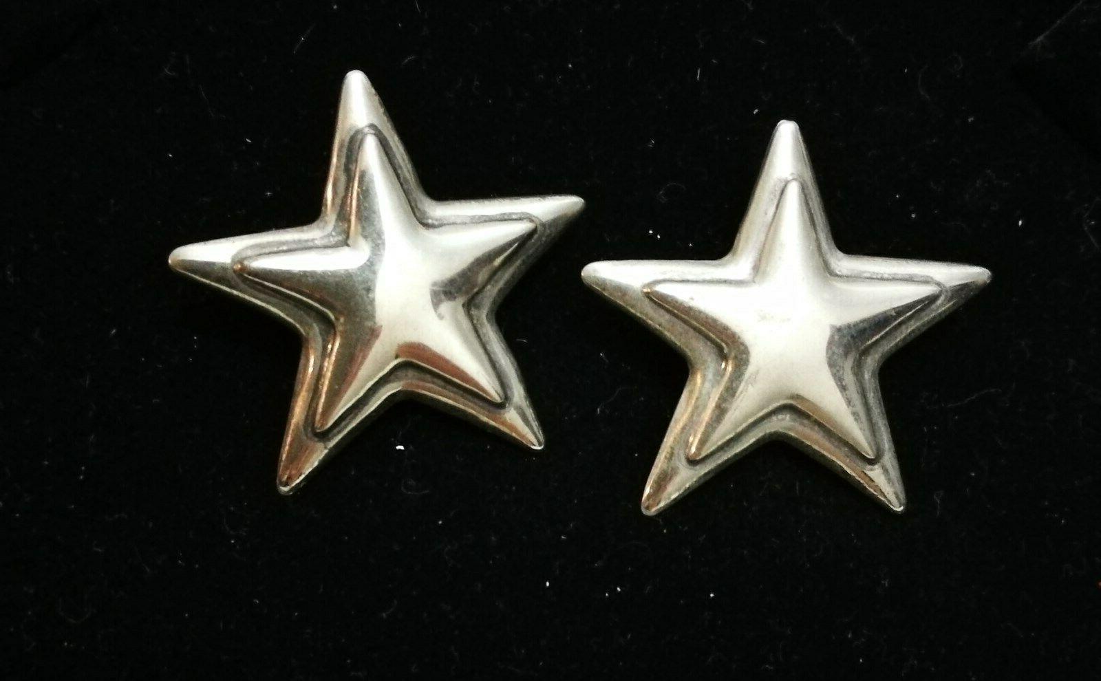 orecchini in argento stelle vintage 3 5