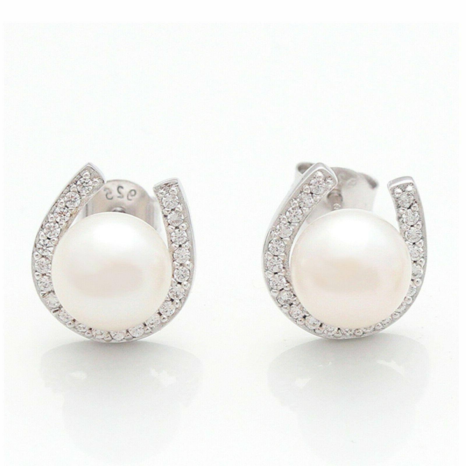 orecchini in argento sterling 925 con perle