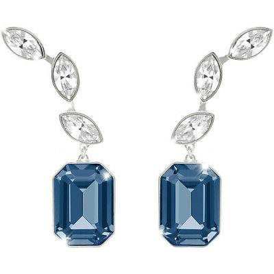 orecchini in bronzo rodiato con pietre blu