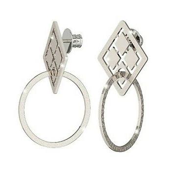 orecchini in bronzo rodiato con rombo e