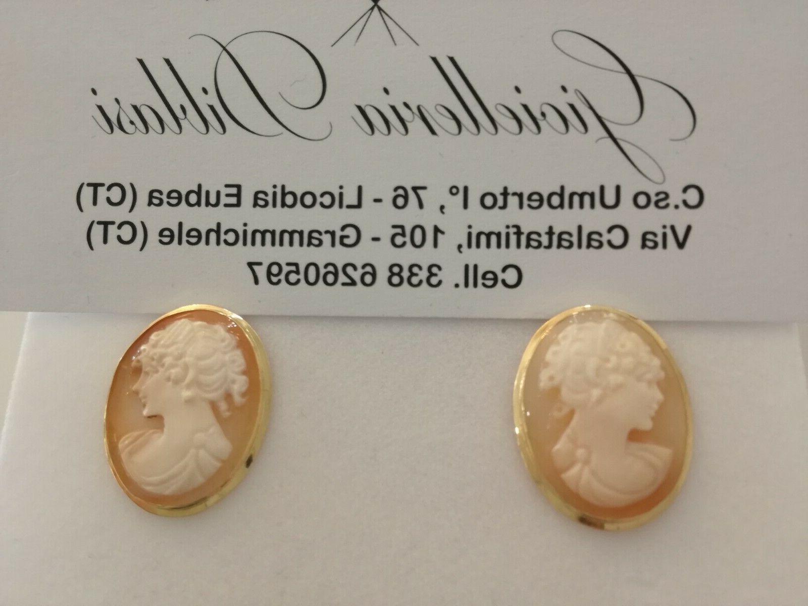 orecchini in giallo cameo 18kt 750 percent