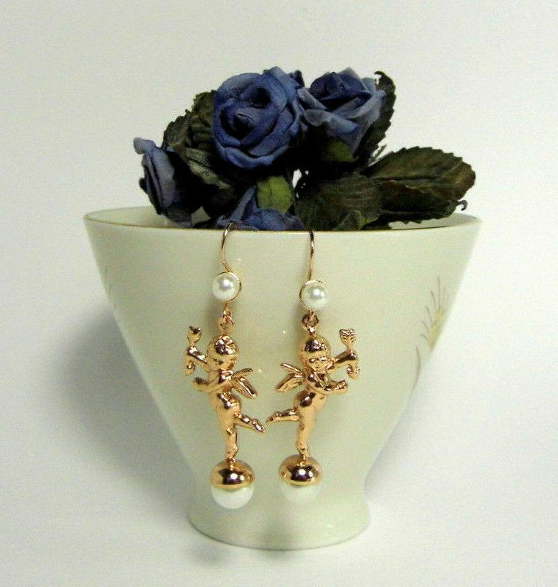 orecchini in oro 14 kt demirouge perle