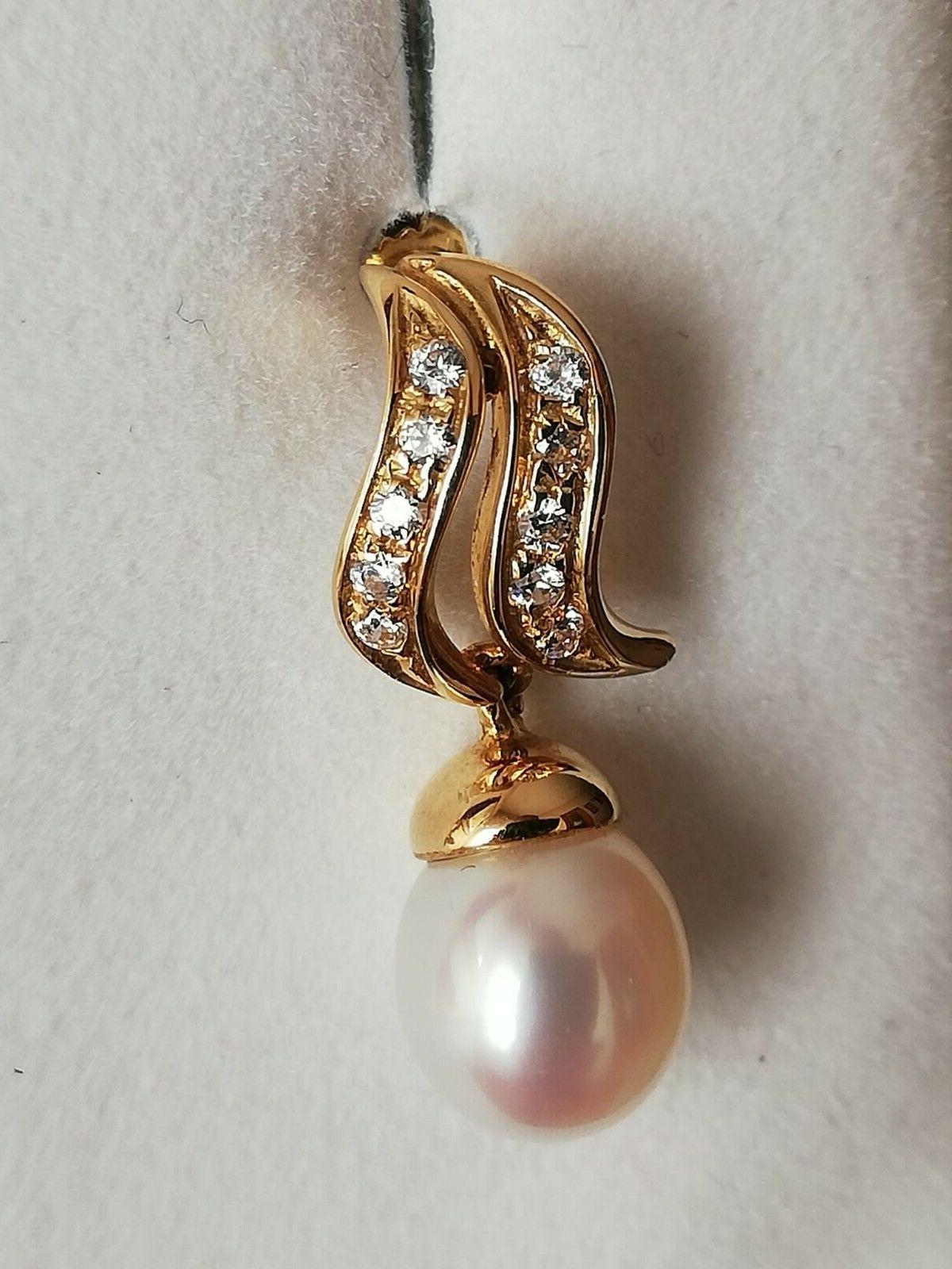 orecchini in oro 18kt con perle di
