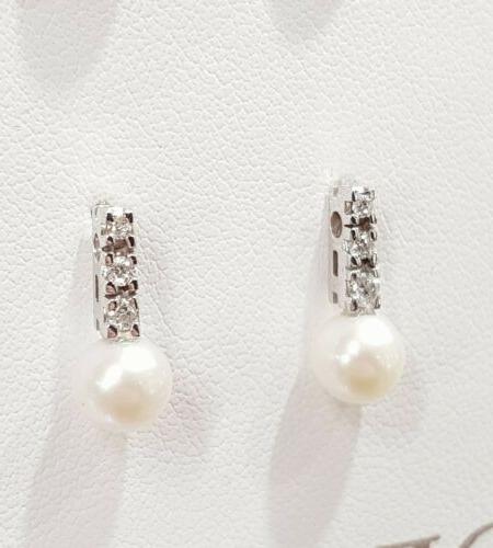 orecchini in oro 18kt con perle e