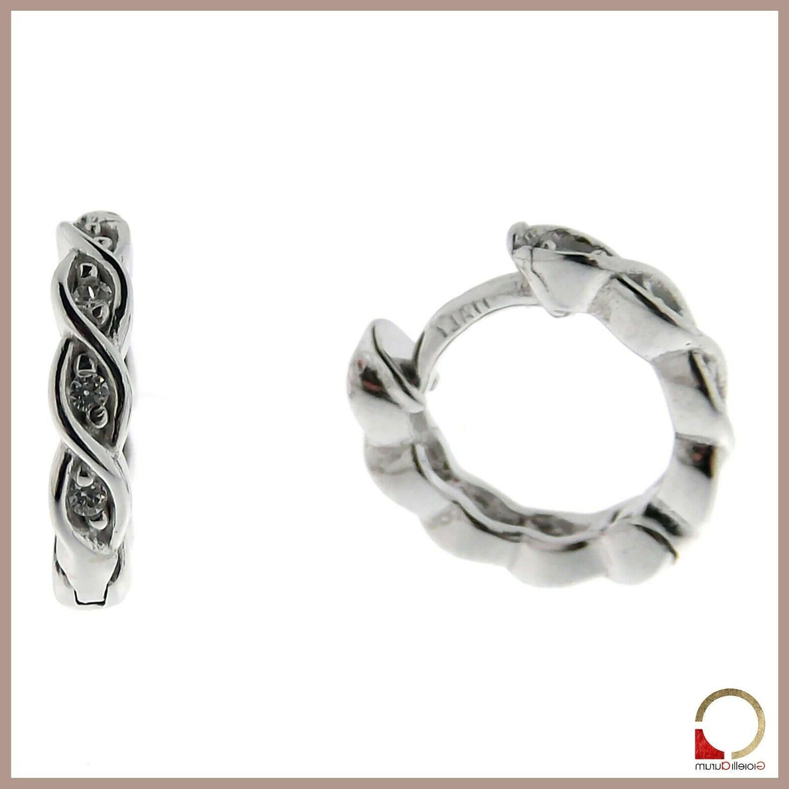 orecchini in oro bianco 14 kt cerchio