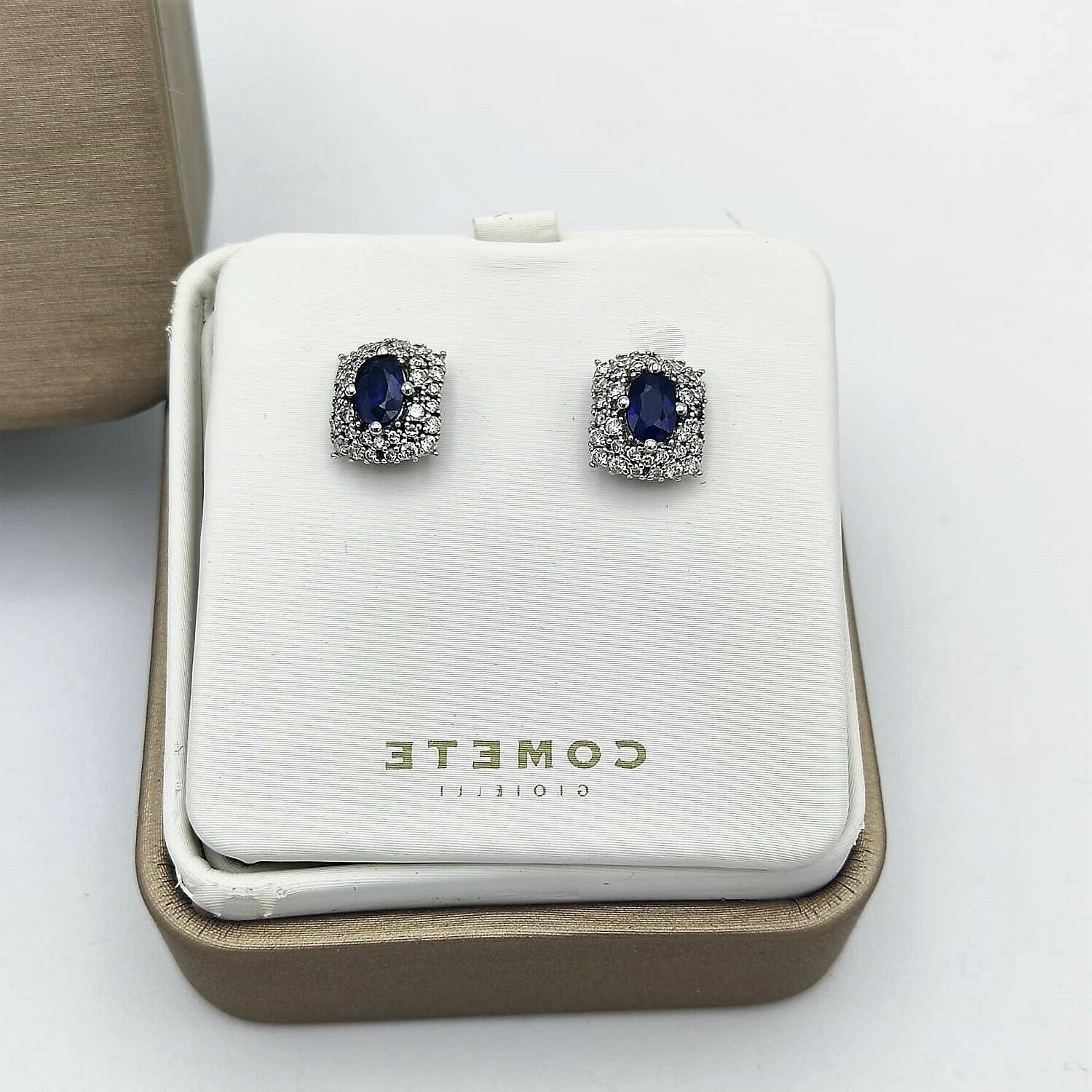 orecchini in oro bianco 18 kt con