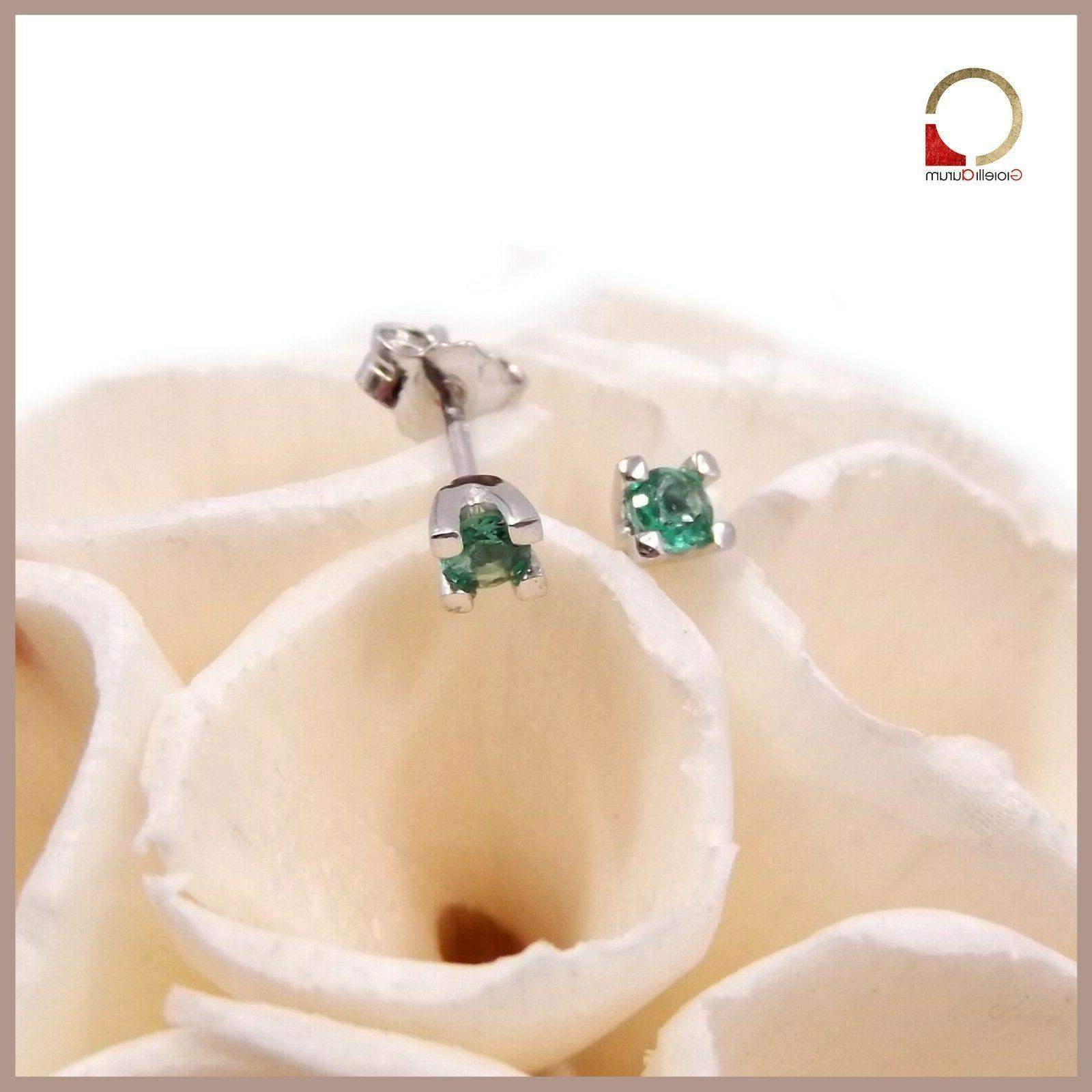 orecchini in oro bianco 18 kt punto