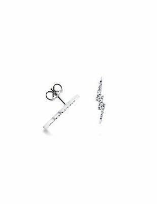 orecchini in oro bianco 18k con fulmini