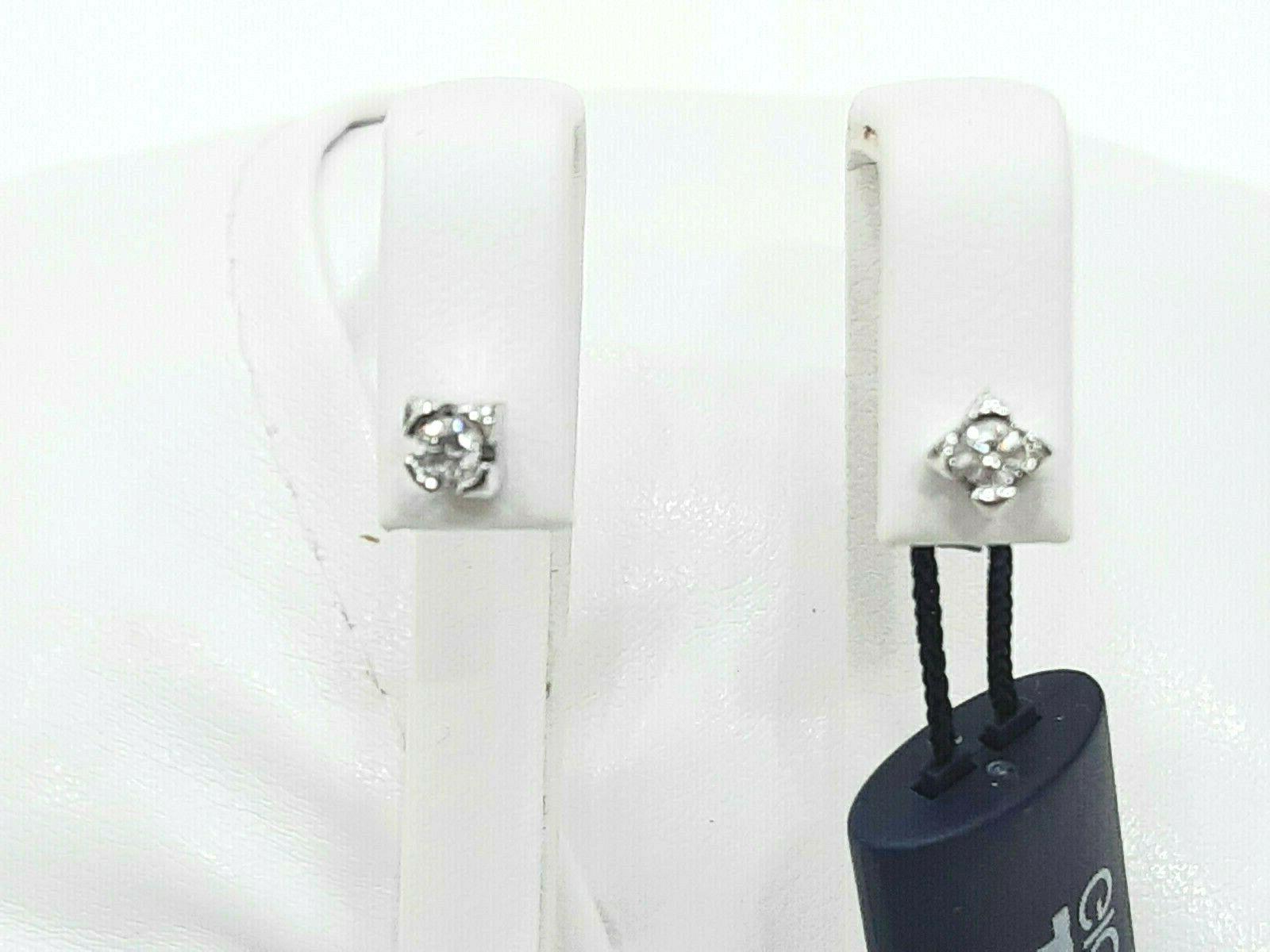 orecchini in oro bianco 18kt e diamanti