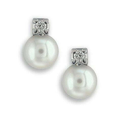 orecchini in oro bianco con diamanti e