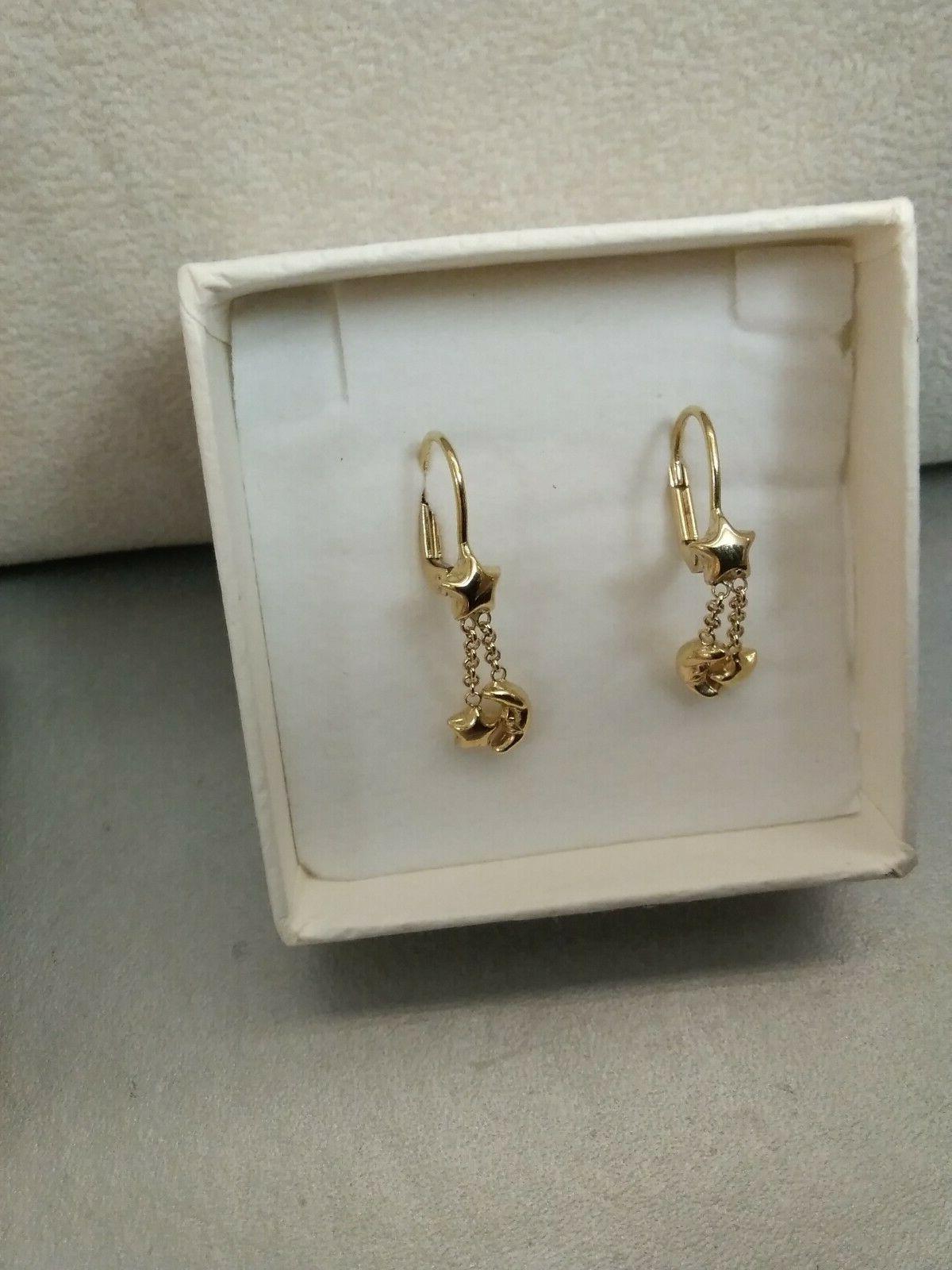 orecchini in oro giallo 18 kt pendenti