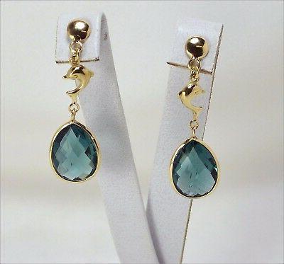 orecchini in oro giallo 18kt con gocce