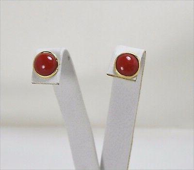 orecchini in oro giallo 18kt e cabochon