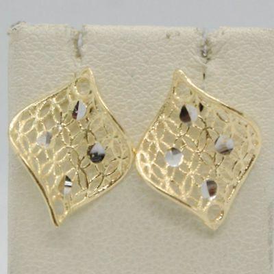 orecchini in oro giallo bianco 750 18k