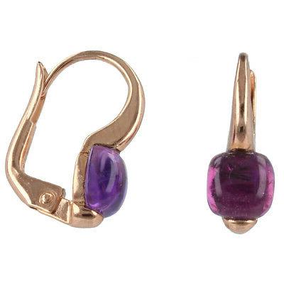 orecchini in oro rosa con ametista