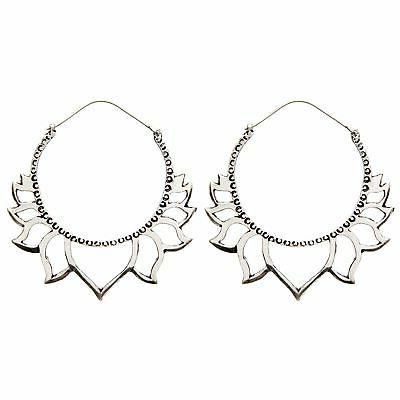 orecchini in ottone argento fiore di loto