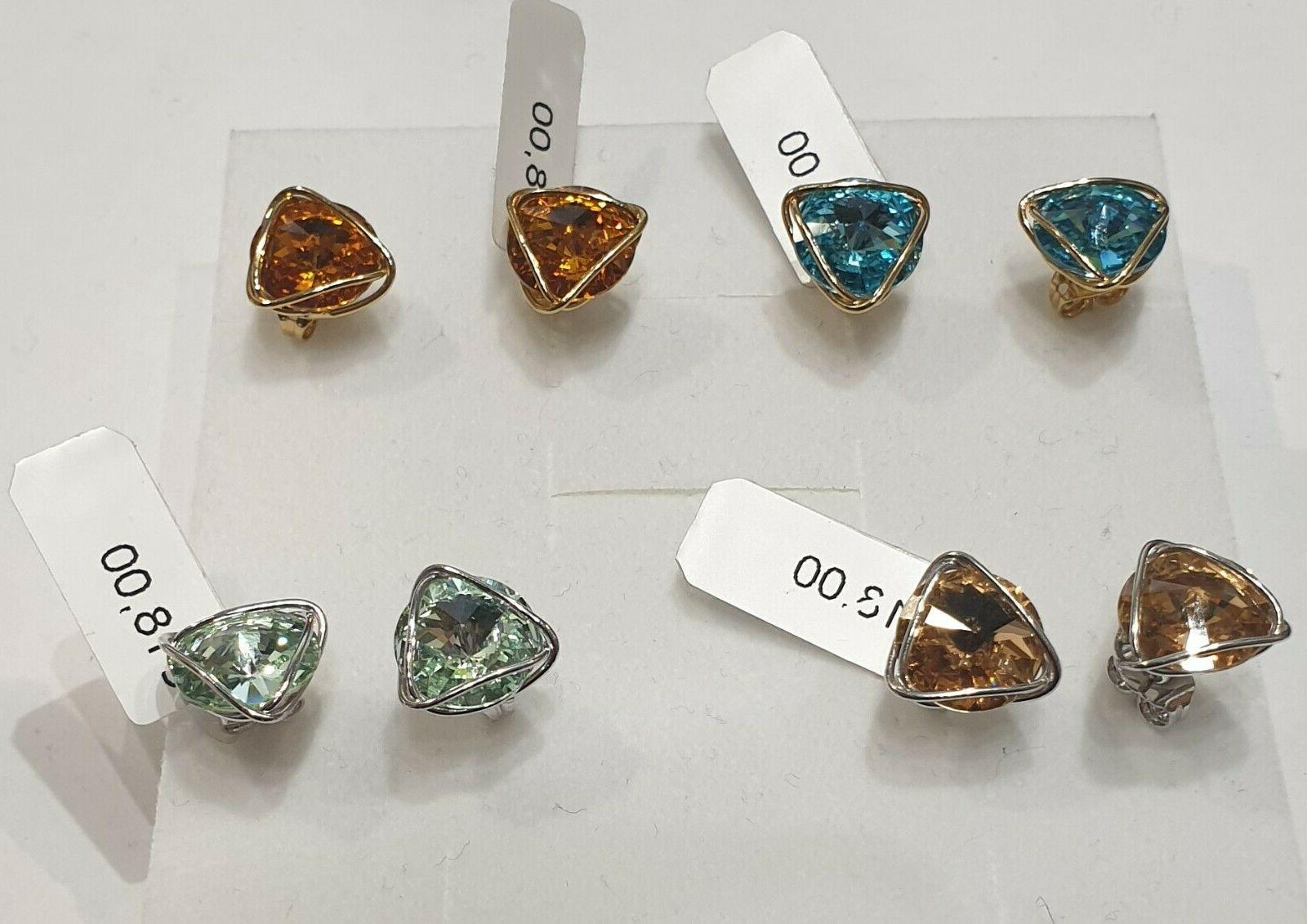 orecchini in ottone con strass rivoli swarovski